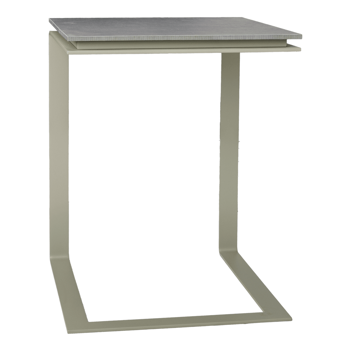 ALTO – Beistelltisch (Edelstahl, pulverbeschichtet) mit dunkler Oberfläche, ideal als stilvoller Akzenttisch im Wohnbereich.