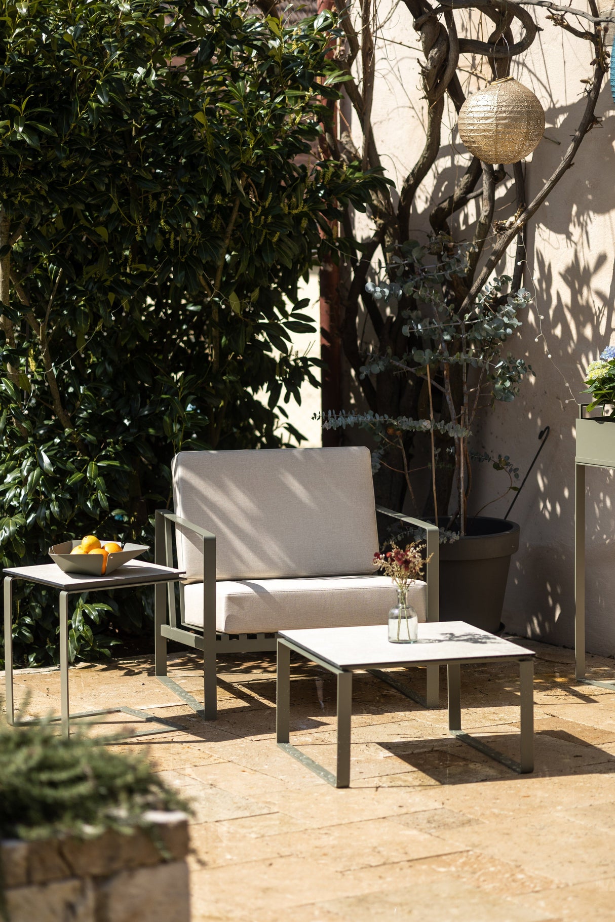 ROCA | Terrassentisch | Edelstahl, pulverbeschichtet | 6/10,6x6x3,6cm