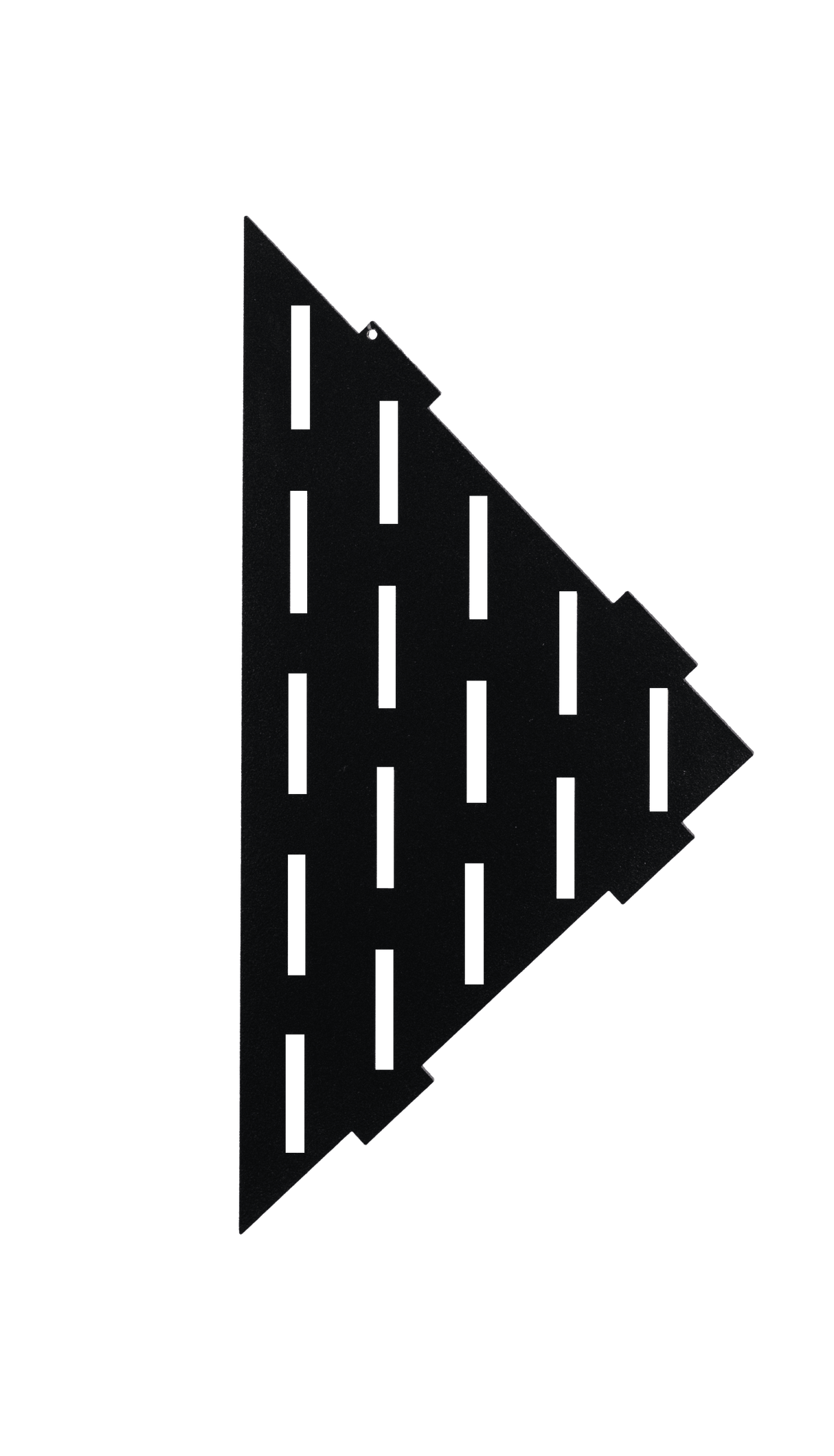 ARTISTA - Eckduschregal aus schwarzem Edelstahl mit Schlitzen zur Wasserableitung, ideal für moderne Duscheinrichtungen.