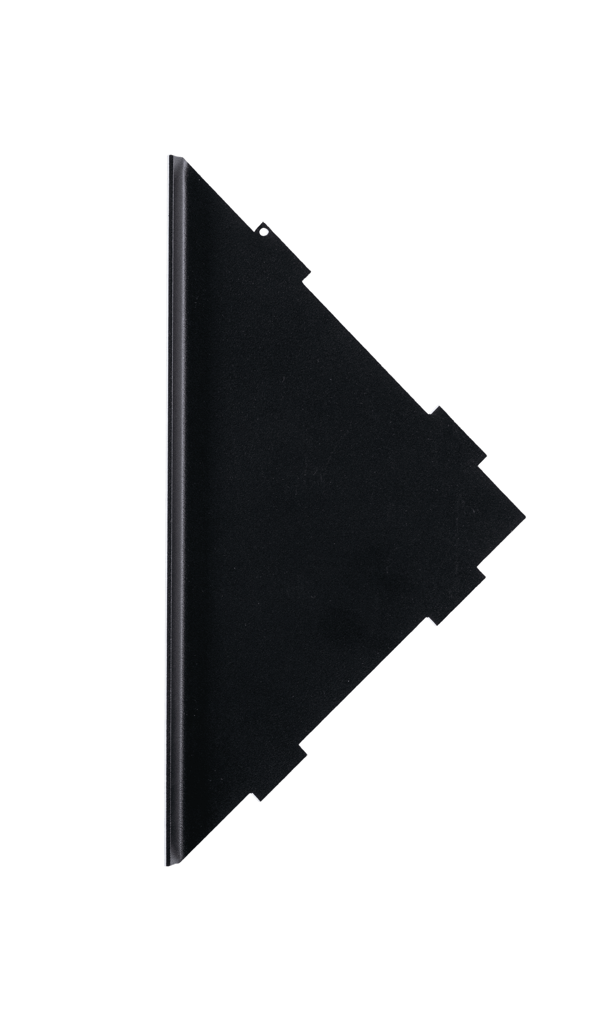 ARTISTA - Eckduschregal mit abgeschrägter Kante, aus schwarzem Edelstahl für moderne Badgestaltung.