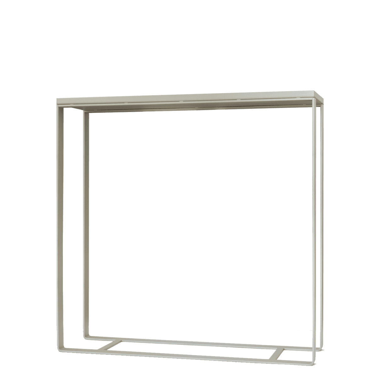 VERDE - Pflanztrog ohne Einsatz, als Beistelltisch verwendbar, stilvolles Gartenmöbel aus Edelstahl in hellem Farbton.