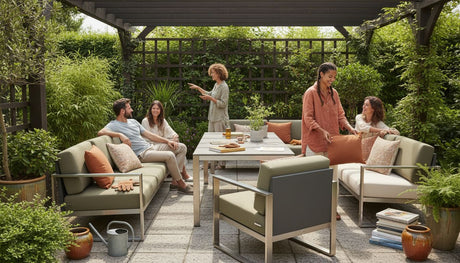 moderne Gartenmöbel Elemente