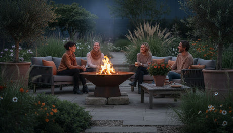 moderne Feuerstelle Garten