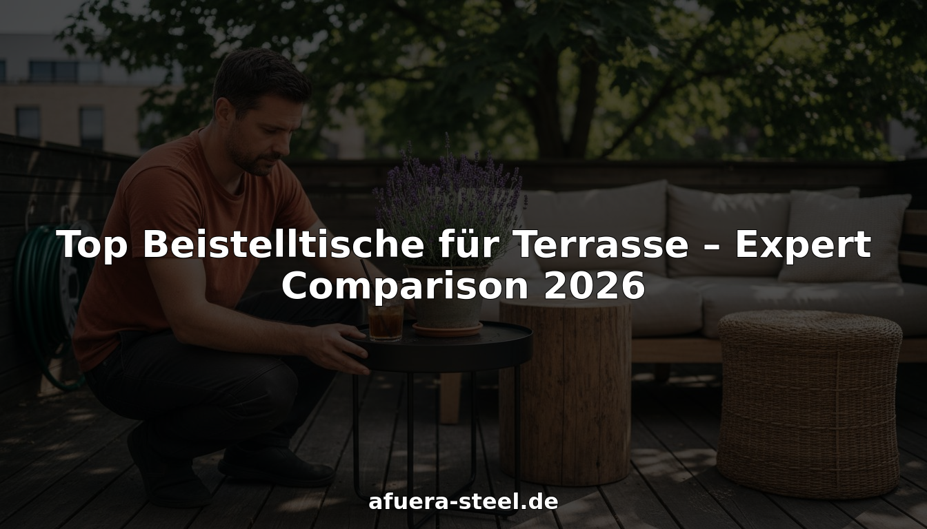 Vielseitige Auswahl an Beistelltischen für die Terrasse in der Stadt