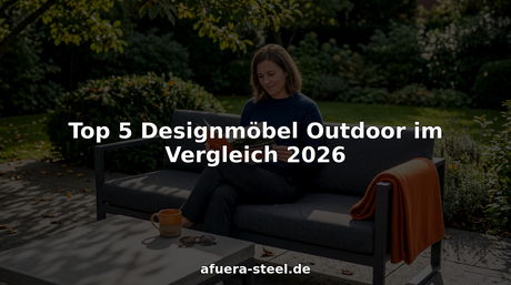 Eine Frau testet exklusive Gartenmöbel und teilt ihre Erfahrungen im heimischen Garten.