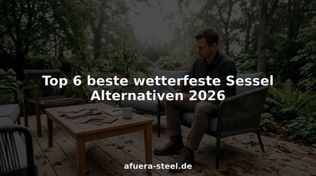 Eine Person prüft einen wetterfesten Gartenstuhl auf seine Qualität.